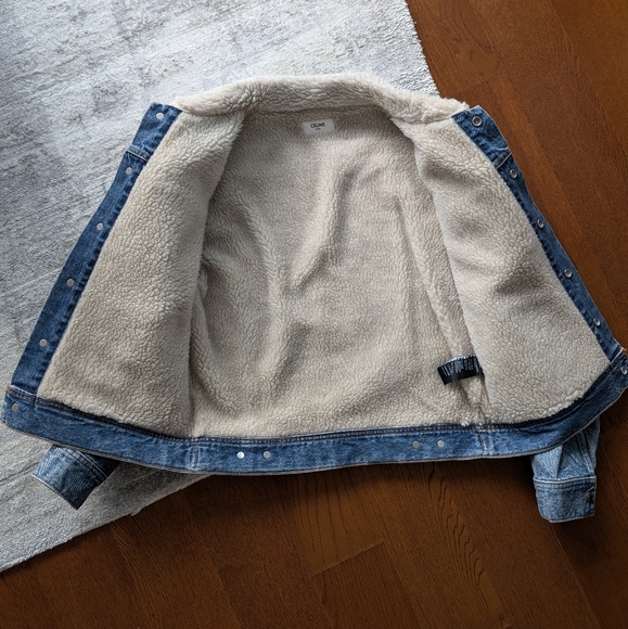🔥 Celine Sherpa Denim Jacket Men's Size Small - Picture 2 of 7